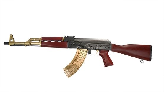 Zastava M70 ZPAP 7.62x39 AK-47 Rifle - Black/Gold - 16"